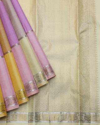Multi colour pure silk saree with silk mark certified 2