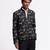 Black digital printed linen jacket