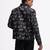 Black digital printed linen jacket