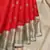 Red and beige pure zari silk saree with silk mark certified