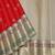 Red and beige pure zari silk saree