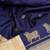 Blue and beige pure zari silk saree