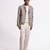 Grey floral printed linen jacket