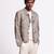 Grey floral printed linen jacket