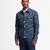 Blue animal printed linen jacket