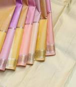 Multi colour pure zari silk saree with silk mark certified