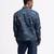 Blue animal printed linen jacket