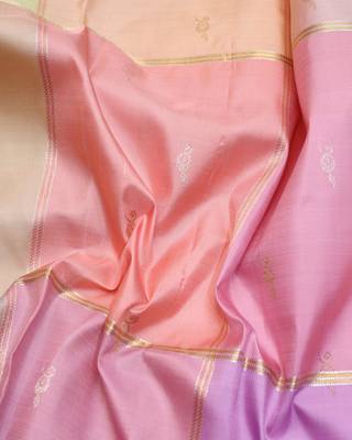Multi colour pure zari silk saree with silk mark certified 3