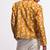 Yellow floral printed linen jacket