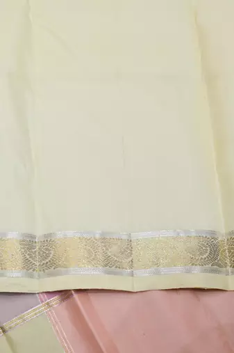 Multi colour pure zari silk saree with silk mark certified