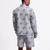 Blue digital printed linen jacket