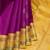Purple and yellow pure zari silk saree