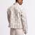 White floral printed linen jacket