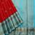Red and blue pure zari silk saree