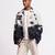 Black & white digital printed linen jacket