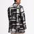 Black & white digital printed linen jacket