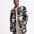 Black & white digital printed linen jacket