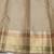 White and beige pure zari silk saree