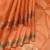 Orange and red pure zari silk saree