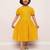 Printed frock in rayon fabric with elasticated sleeves