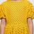 Printed frock in rayon fabric with elasticated sleeves