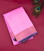 Rosemilk pink silk saree with silk mark certified