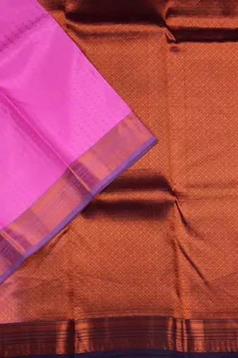 Rosemilk pink silk saree with silk mark certified