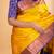 Golden mustard pure silk saree