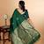 Bottle green pattu saree