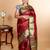 Maroon and grey designer kanjivaram silk saree
