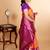 Orange and purple silk saree
