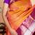 Orange and purple silk saree
