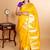 Yellow colour silk saree