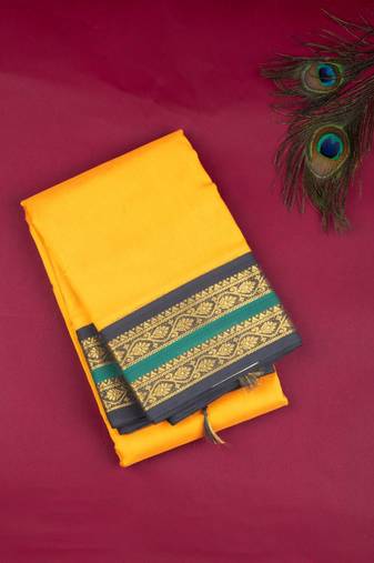 Yellow and black sico saree