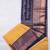 Cream and blue semi silk saree