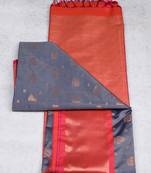 Grey semi soft silk saree