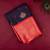Navy blue and orange semi soft silk saree
