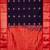 Navy blue and orange semi soft silk saree