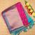 Magenta pink designer semi silk saree