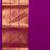 Off-white and purple semi silk saree