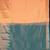 Dual tone orange and green semi silk saree