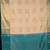 Offwhite and aqua blue semi silk saree