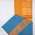 Blue mustard semi soft silk saree