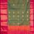 Green and pink silk saree