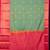 Golden turquoise semi silk saree