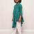 Asymmetrical top with white pajama- 2 pcs set