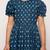 Printed frock in rayon fabric with elasticated sleeves