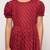 Printed frock in rayon fabric with elasticated sleeves