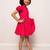 Printed frock in rayon fabric with elasticated sleeves
