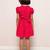 Printed frock in rayon fabric with elasticated sleeves